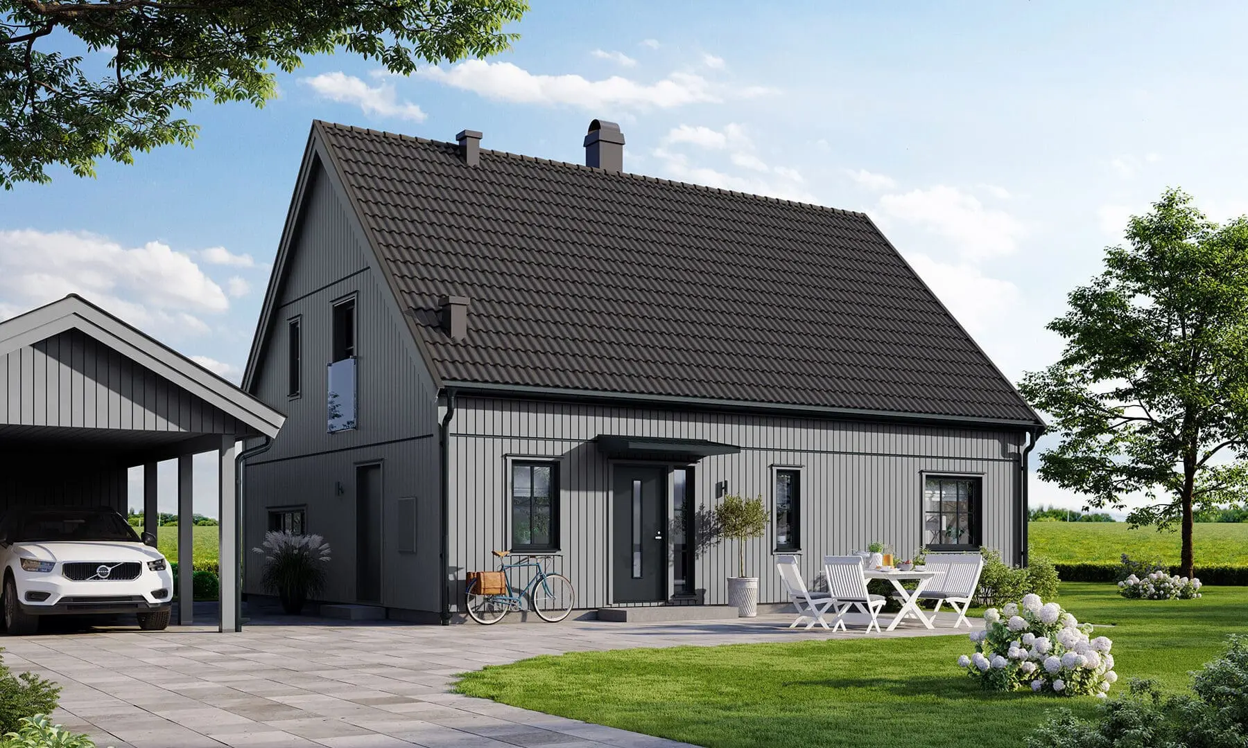Prio 165 industriell framsida grå