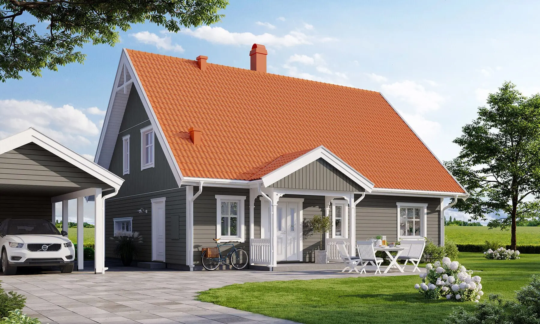 Prio 165 traditionell baksida varmgrå