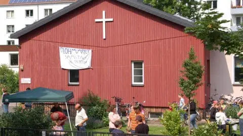 Berliner Schwedenkirche: die Holzkapelle der Freien Evangelischen Gemeinde