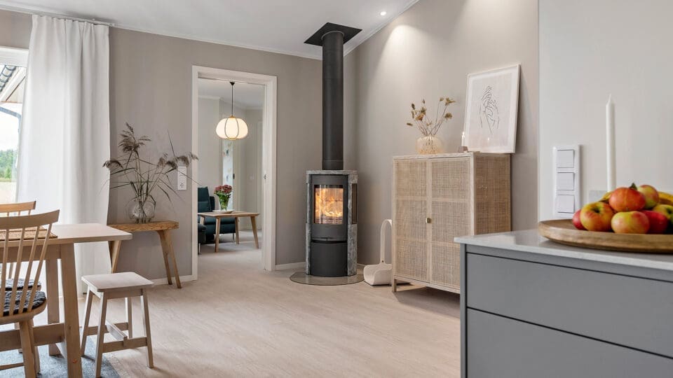 Kamin in Haus von Eksjöhus