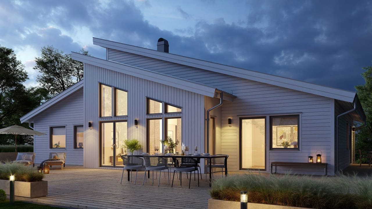 Kaxholmen von Eksjöhus ist ein ganz modernes Schwedenhaus bzw. Holzhaus