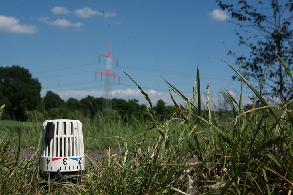 Thermostat vor Wiesenlandschaft - Erfahrungen Schwedenhaus