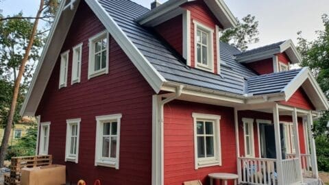 Rotes Knutstorp-Haus von Eksjöhus - Erfahrungen Schwedenhaus