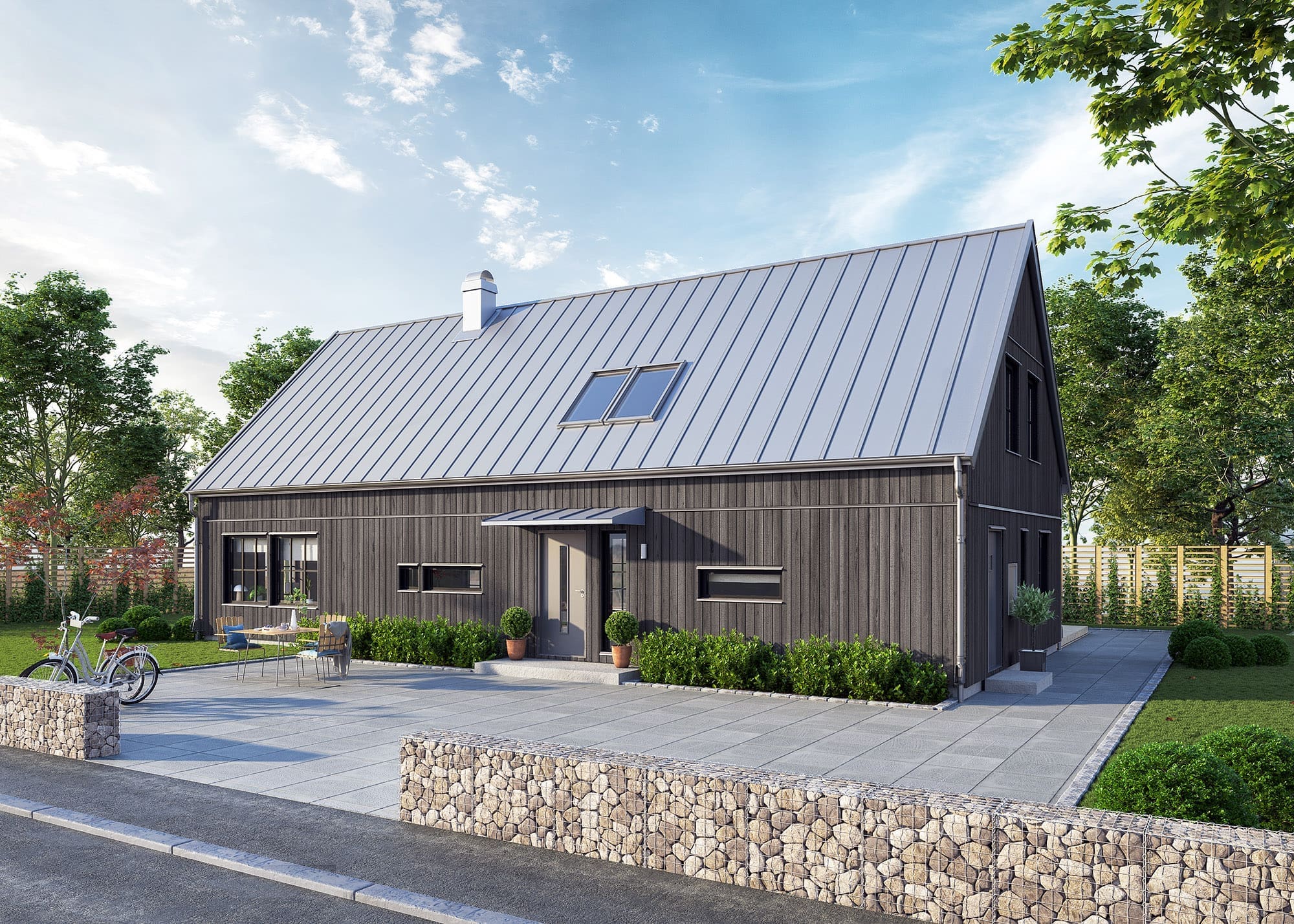 Vom Stil einer Scheune inspiriert: das neue Eksjöhus-Hausmodell ASKERYD