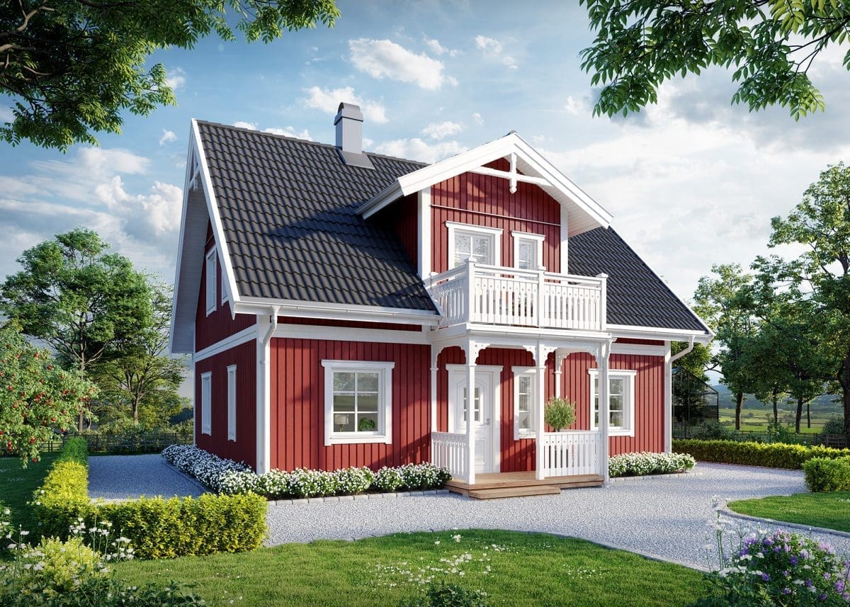 Klein aber fein: Haus Ekenäs von Eksjöhus, Vorderseite