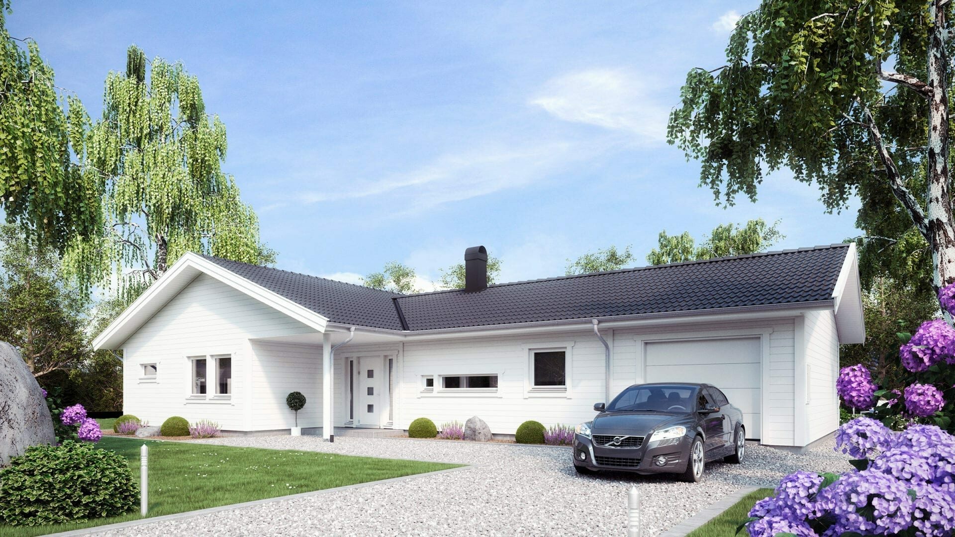 Haus Vallvik von Eksjöhus mit Garage