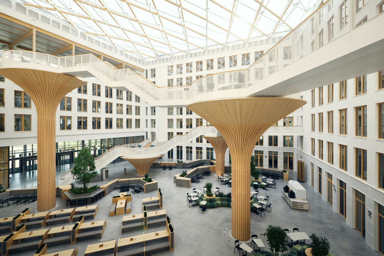 Klimafreundlich: Holzhybridbauweise in der neuen Vattenfall-Zentrale in Berlin
