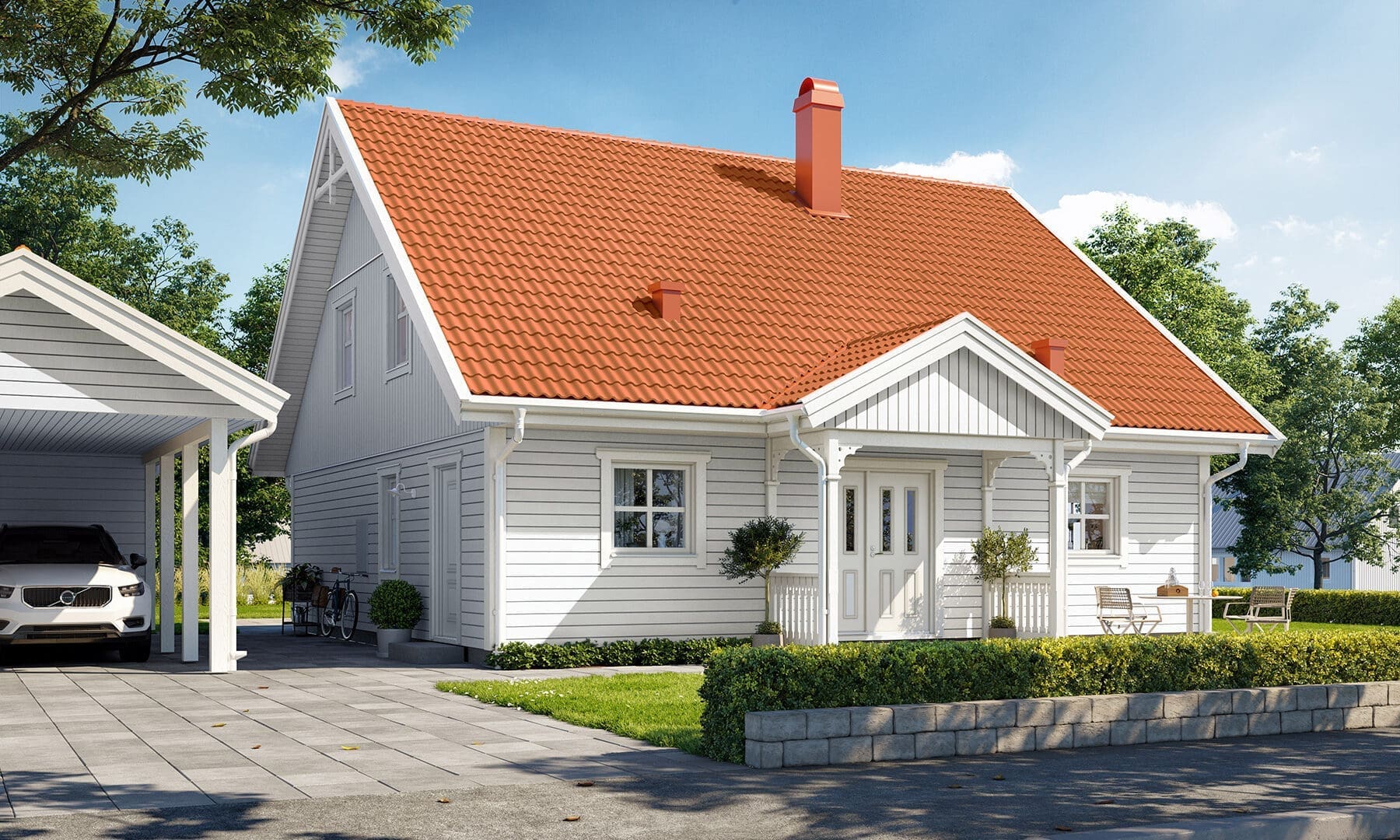 Prio 164 traditionell framsida vit