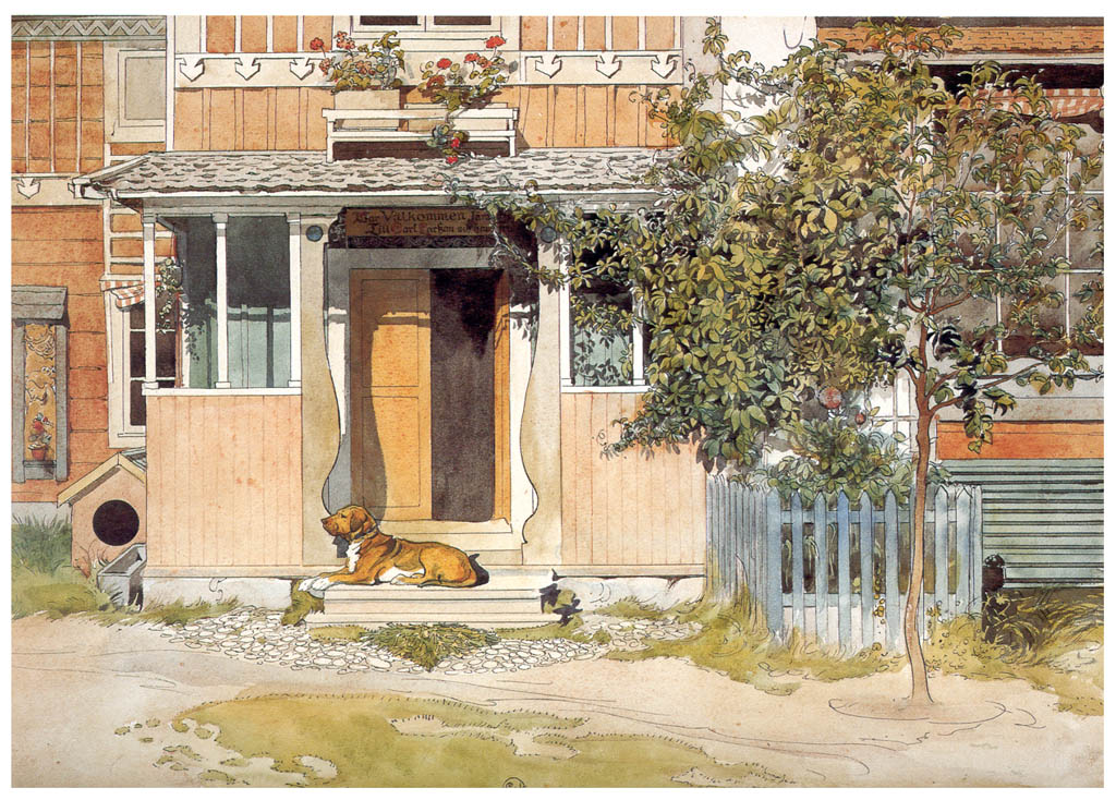Die Veranda - Gemälde von Carl Larsson